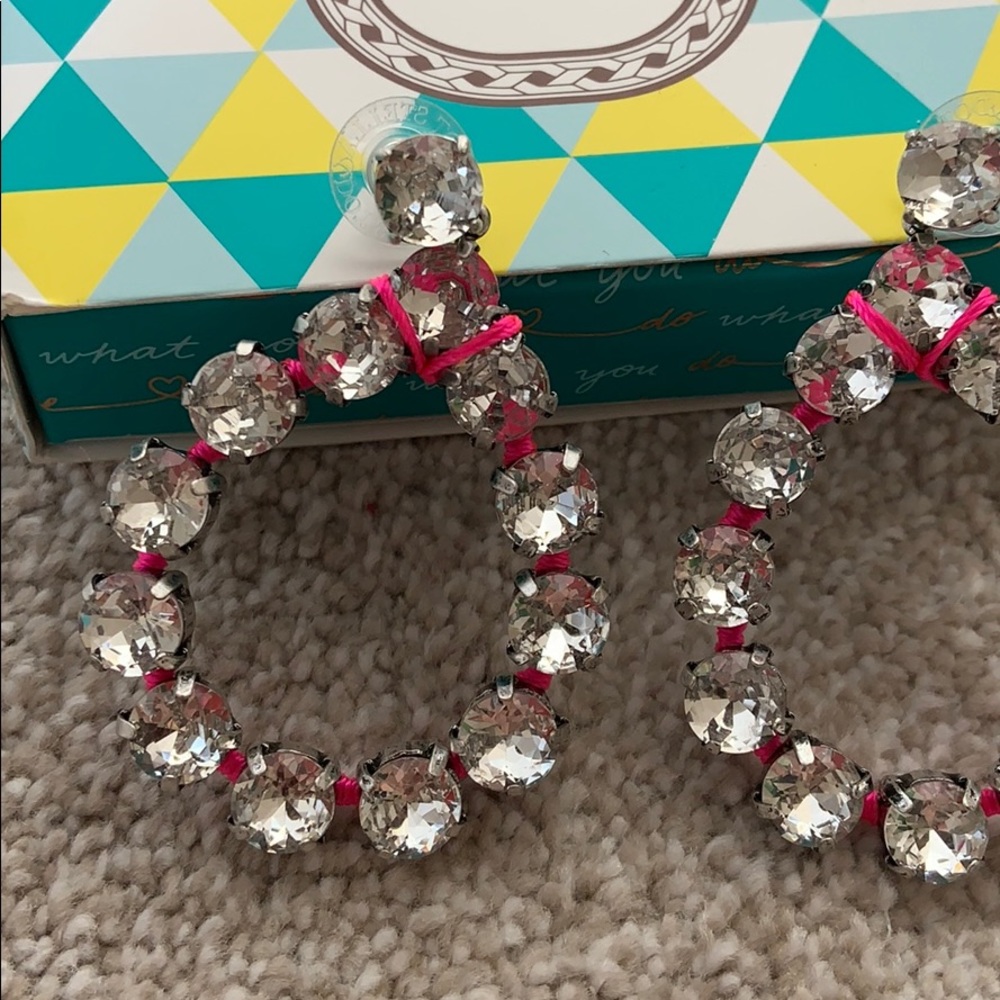 Stella Large Rhinestone Earrings - Picture 3 of 6